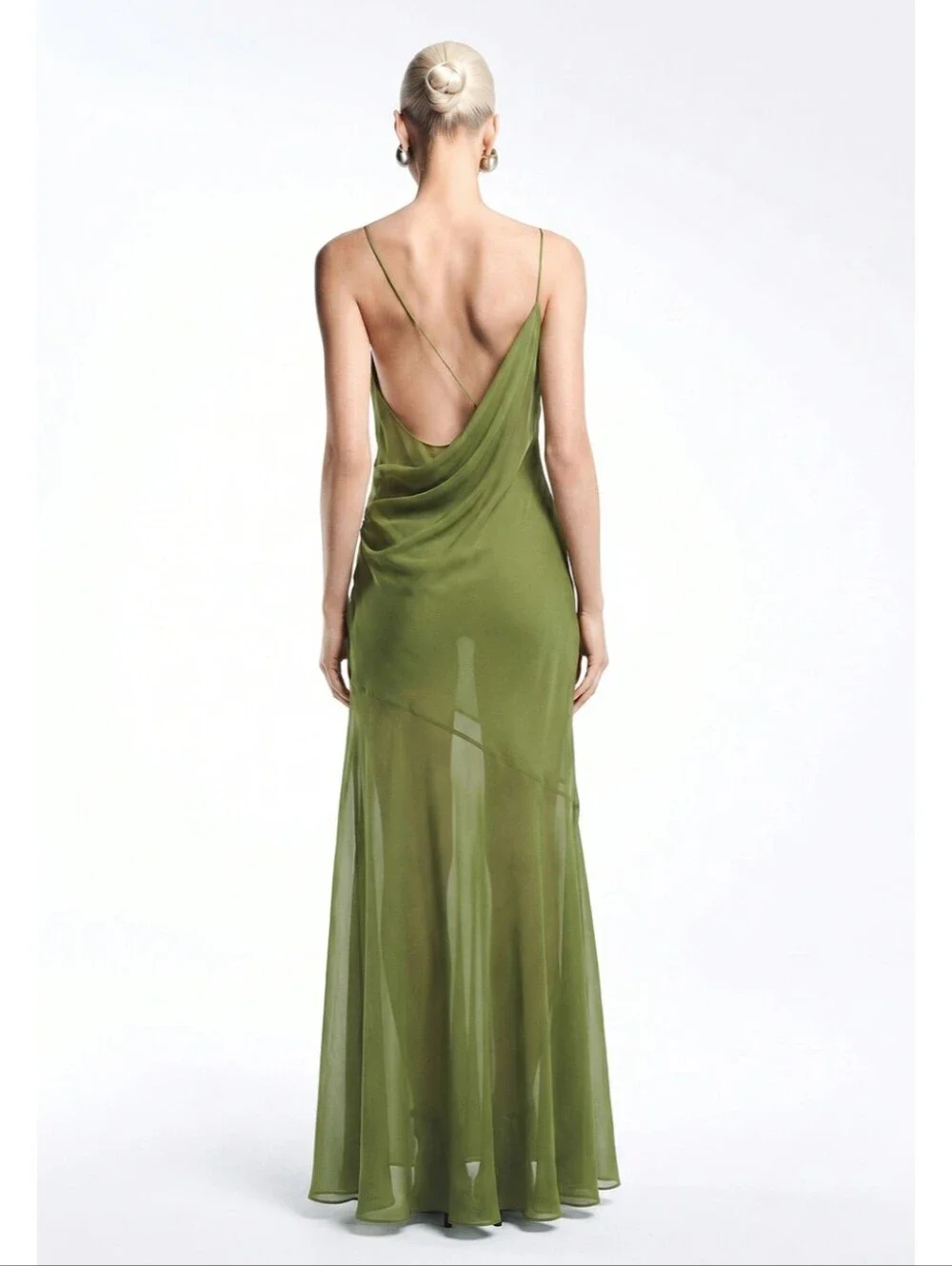 Siagre Silk Backless Gown - Picture 2 of 4